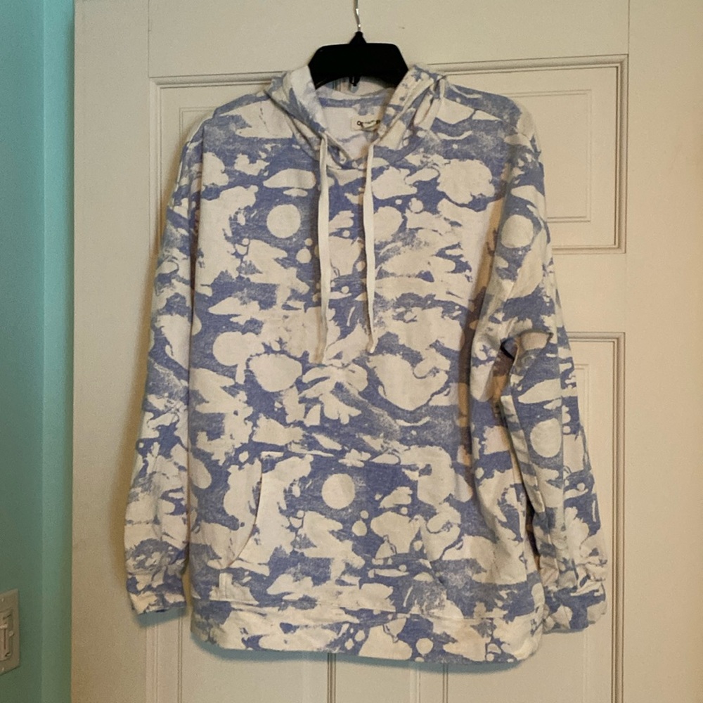 Open Edit Hoodie Blue& Cream Tie Dye